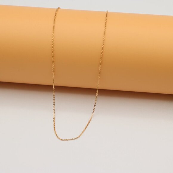 Thin Rose Gold Chain Necklace Dainty & Lightweight, XPNL0124 - Picture 4 of 12